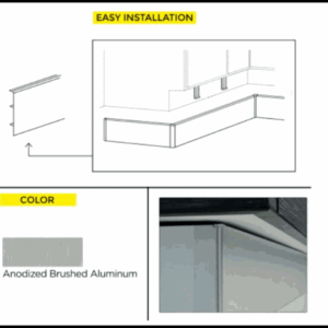 96in TOE KICK ANODIZED BRUSHED ALUMINUM - Image 4